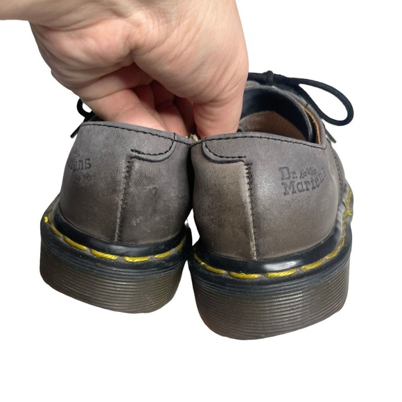 Dr. Martens Dusky Gray Leather Lace Up Kids Oxford Shoes Size 1 - Picture 4 of 8